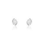 Boucles D'oreilles Puces Couteau Argent Blanc Oxyde De Zirconium - Puces Femme | Marc Orian