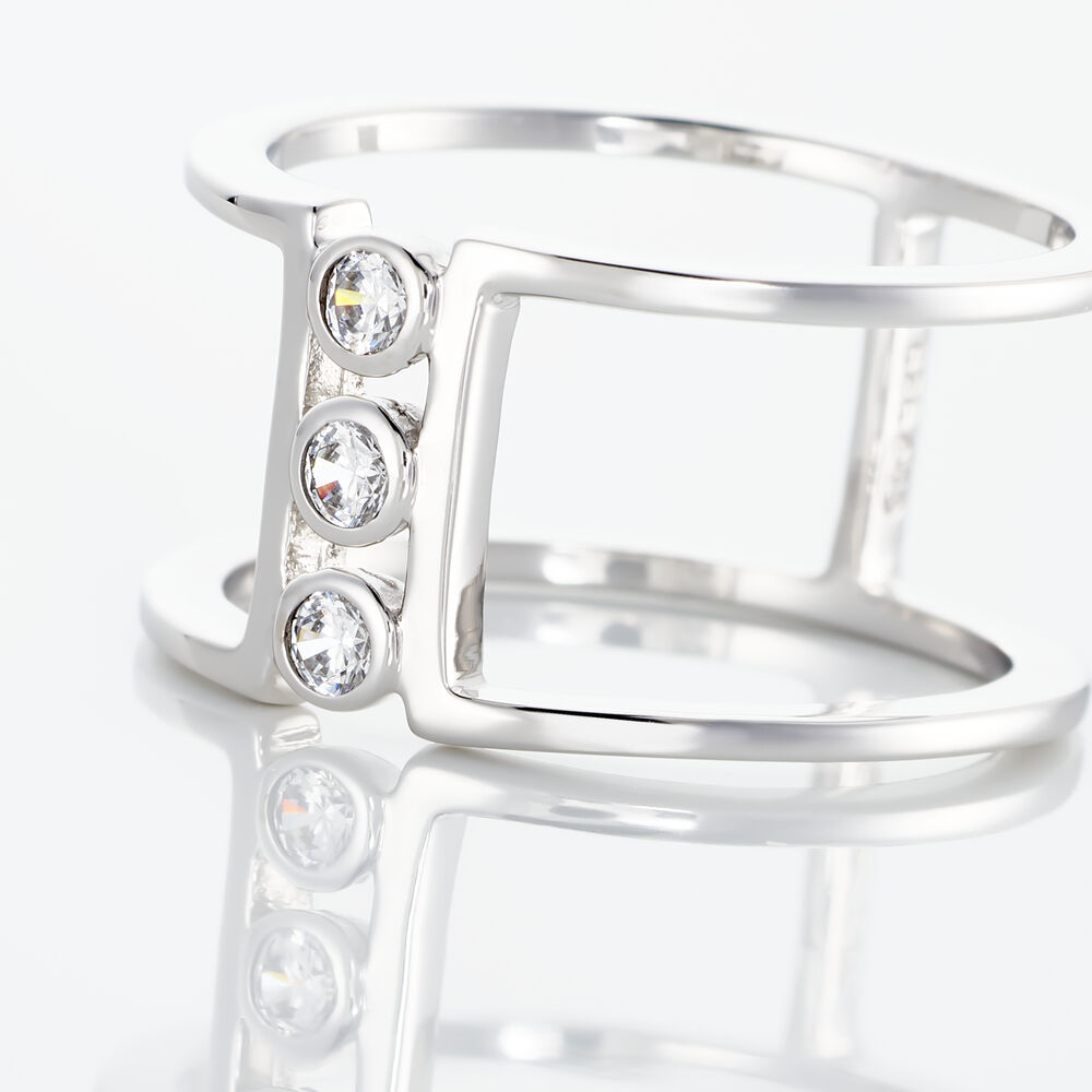 Bague Kanza Argent Blanc Oxyde De Zirconium - Bijoux fantaisie Femme | Marc Orian