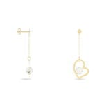 Boucles D'oreilles Pendantes Gwladys Or Jaune Strass - Pendantes Femme | Marc Orian