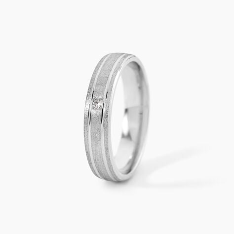 Alliance Romaine Or Blanc Diamant - Alliances duo Unisex | Marc Orian