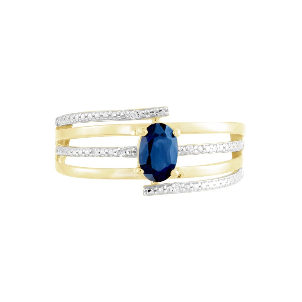 Bague Or Jaune Carissa Saphir Diamants - Solitaires Femme | Marc Orian