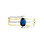 Bague Or Jaune Carissa Saphir Diamants - Solitaires Femme | Marc Orian