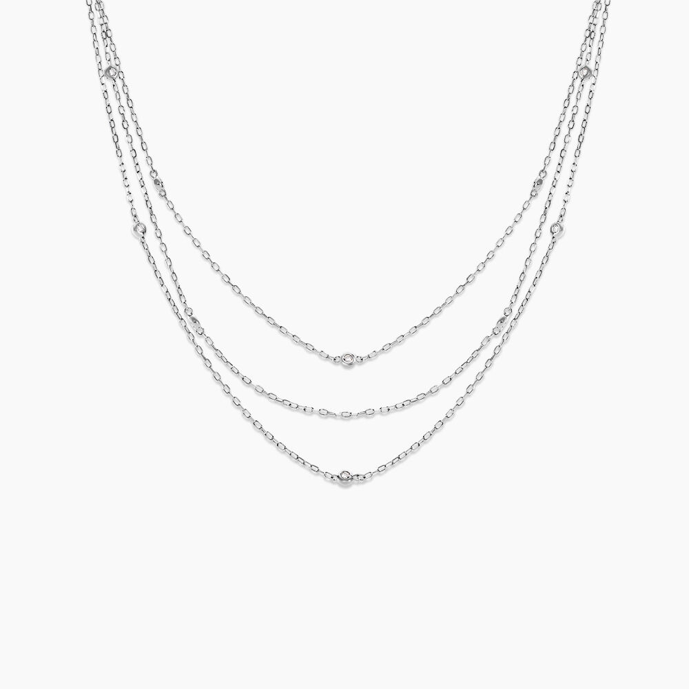 Collier Jiliane Argent Blanc Diamant Synthétique - Colliers avec pierres Femme | Marc Orian