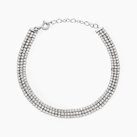 Bracelet Serenna Argent Blanc Oxyde De Zirconium - Bracelets cha&icirc;nes Femme | Marc Orian