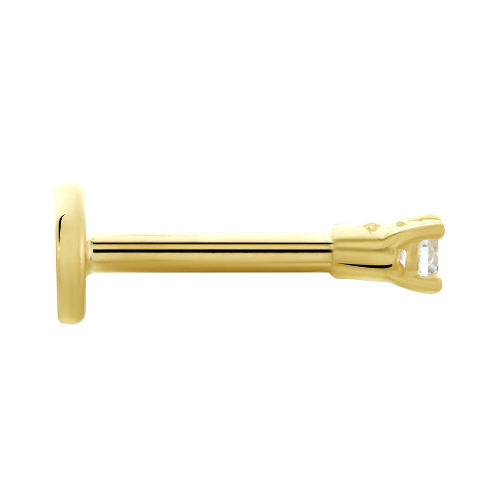 Piercing De Labret Or Jaune Catala Oxyde De Zirconium - Piercing Conch Femme | Marc Orian