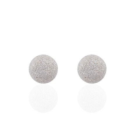 Boucles D'oreilles Puces Ayana Argent Blanc - Puces Femme | Marc Orian