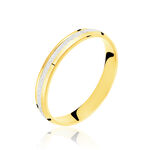 Alliance Caroline Sablee Demi Jonc Classique Or Bicolore - Alliances personnalis&eacute;es Femme | Marc Orian