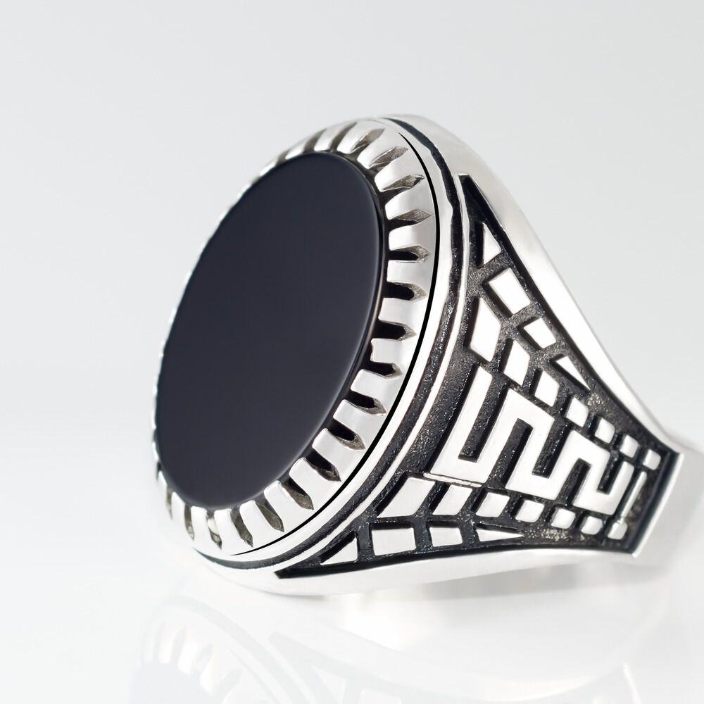 Bague Thimeo Argent Blanc Onyx - Bagues de promesse Homme | Marc Orian