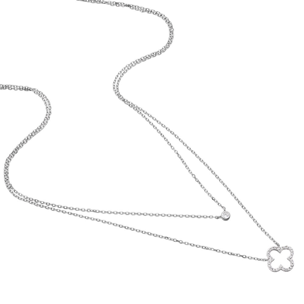 Collier Trisna Argent Blanc Oxyde De Zirconium - Colliers avec pierres Femme | Marc Orian