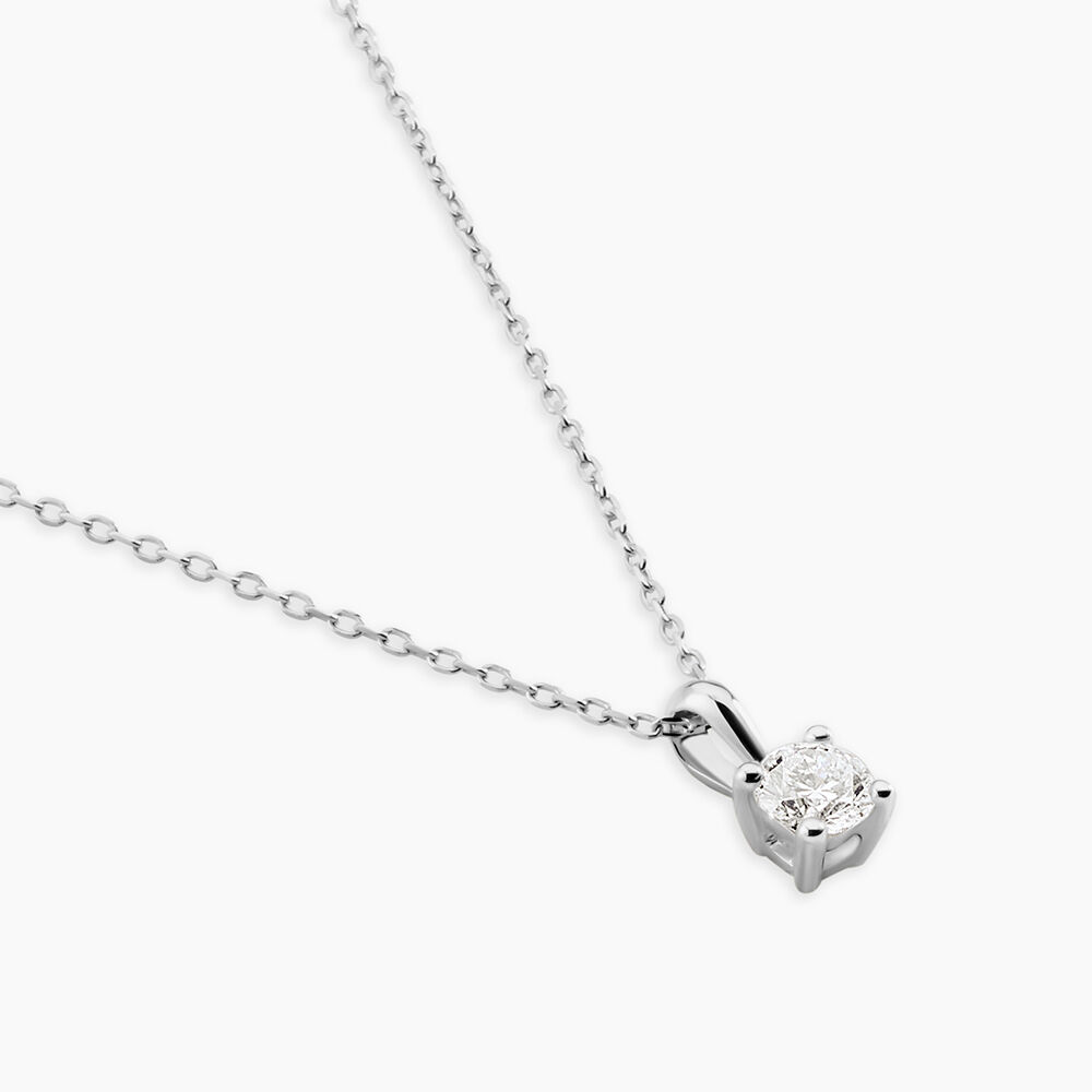 Collier Aphrodite Or Blanc Diamant Synthetique - Colliers avec pierres Femme | Marc Orian