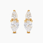 Boucles D'oreilles Puces Timeus Or Jaune Oxyde De Zirconium - Puces Femme | Marc Orian