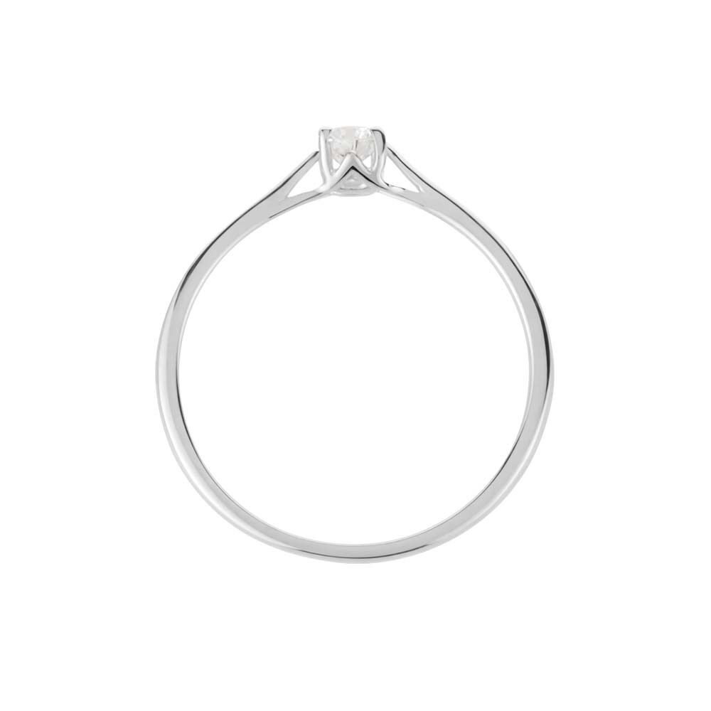 Bague Solitaire Or Blanc Solenia Diamant - Parures de mariage Femme | Marc Orian