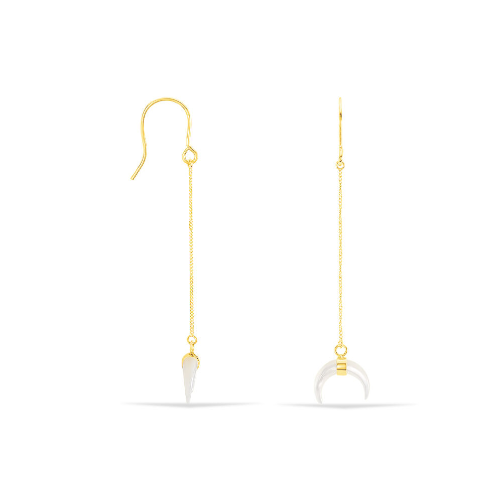 Boucles D'oreilles Pendantes Solange Or Jaune Nacre - Pendantes Femme | Marc Orian