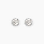 Boucles D'oreilles Puces Edmee Or Blanc Strass - Puces Femme | Marc Orian