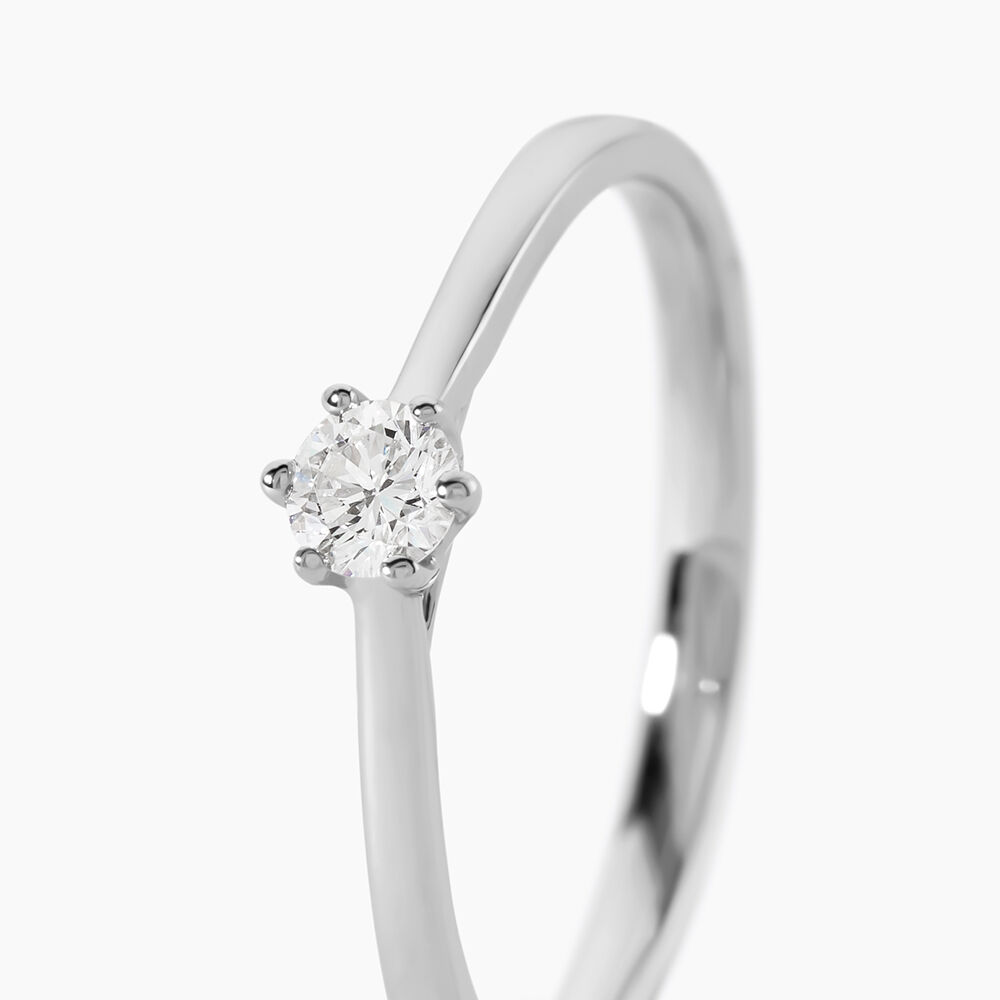 Bague Athena Platine Blanc Diamant - Parures de mariage Femme | Marc Orian