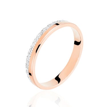 Alliance Fantaisie Diamantee Or Bicolore