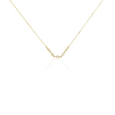 Collier Or Jaune Mercy Oxyde De Zirconium - Colliers avec pierres Femme | Marc Orian