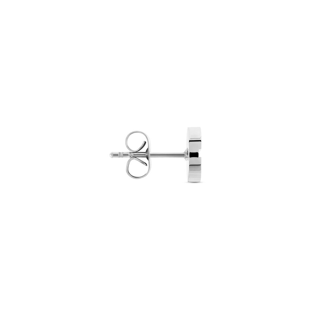 Boucle D'oreille Puce Unitaire Acier Blanc Naomh - Puces Femme | Marc Orian