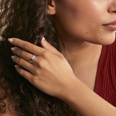 Bague Tanissia Or Blanc Saphir Et Diamant - Bagues Solitaire Femme | Marc Orian