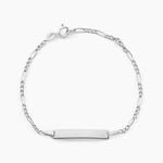 Bracelet Identit&eacute; Bebe Bartolomee Or Blanc - Gourmettes Enfant | Marc Orian