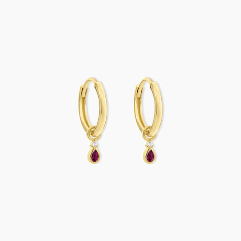 Cr&eacute;oles Poem Argent Jaune Rhodolite Oxyde De Zirconium - Cr&eacute;oles Femme | Marc Orian