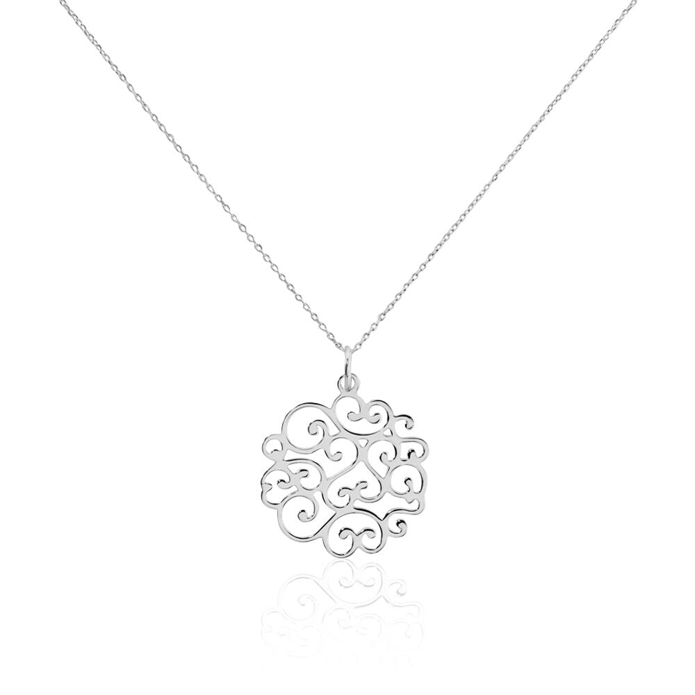 Collier Floride Argent Blanc - Colliers fantaisie Femme | Marc Orian