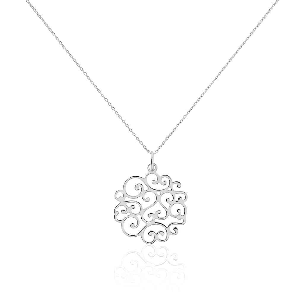 Collier Floride Argent Blanc - Colliers fantaisie Femme | Marc Orian