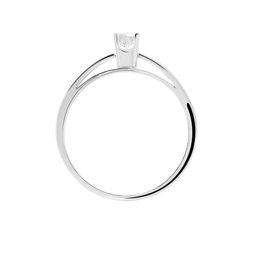 Bague Solitaire Celina Or Blanc Diamant - Solitaires Femme | Marc Orian