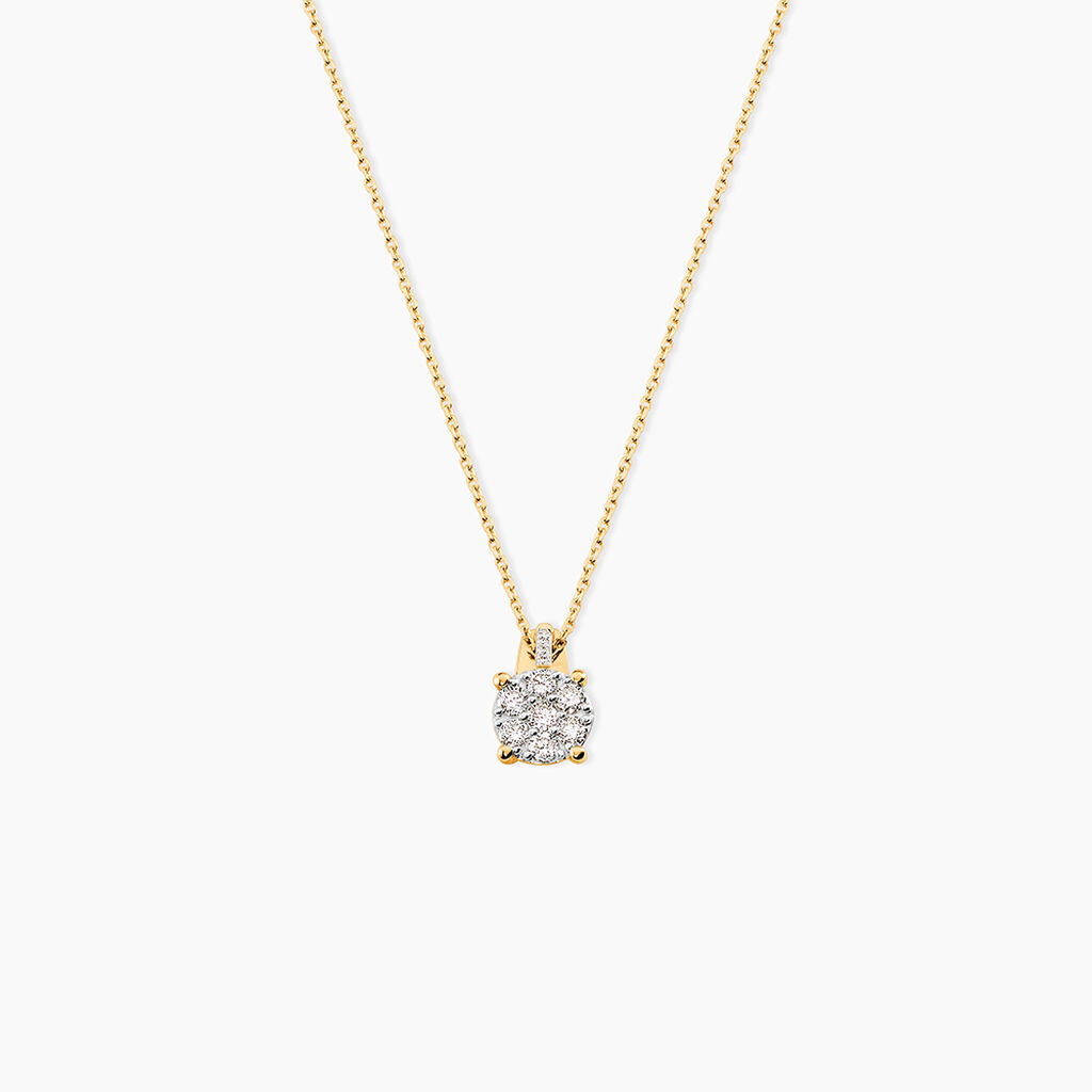 Collier Kate Or Jaune Diamant Synth&eacute;tique - Colliers avec pierres Femme | Marc Orian