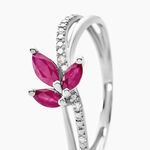 Bague Angie Or Blanc Rubis Et Diamant - Bagues vintage Femme | Marc Orian