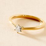 Bague Solitaire Athena Or Jaune Diamant - Parures de mariage Femme | Marc Orian