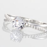 Bague Dana Or Blanc Oxyde De Zirconium - Solitaires Femme | Marc Orian