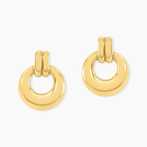 Boucles D'Oreilles Pendantes Vaidah Acier Jaune - Pendantes Femme | Marc Orian
