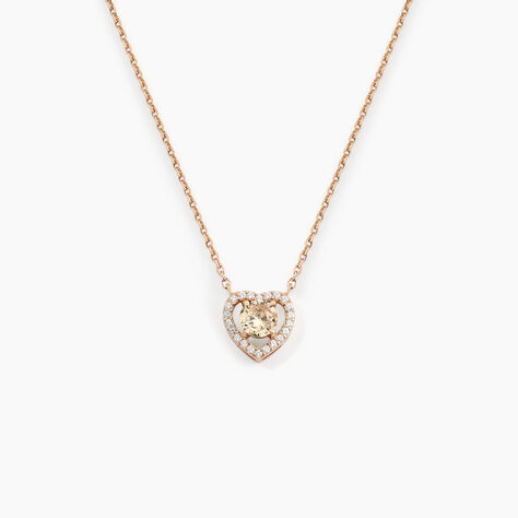 Collier Suzon Argent Rose Oxyde De Zirconium - Colliers avec pierres Femme | Marc Orian