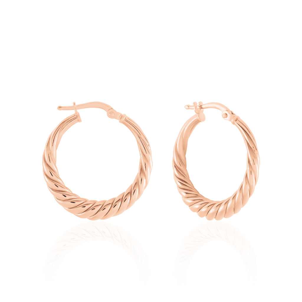 Cr&eacute;oles Asael Argent Rose - Cr&eacute;oles Femme | Marc Orian