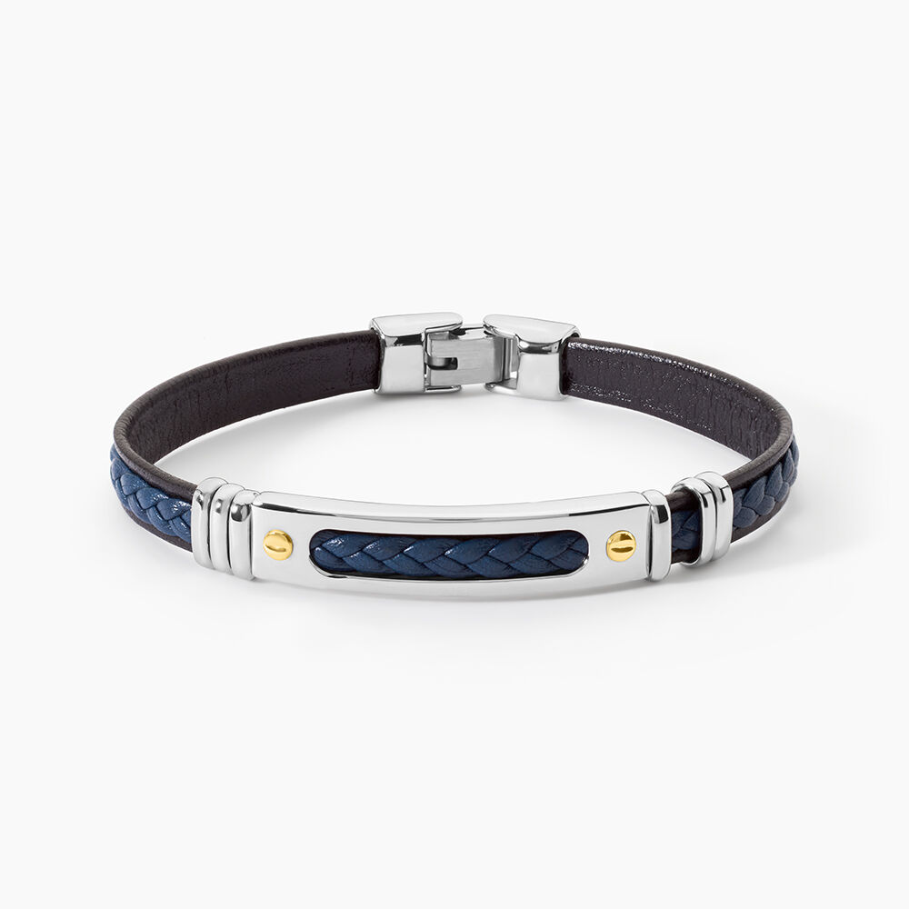 Bracelet Jourdan Cuir Bleu - Bracelets cuir Homme | Marc Orian