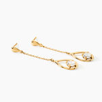 Boucles D'oreilles Pendantes Or Jaune Bartolome Oxyde De Zirconium - Pendantes Femme | Marc Orian