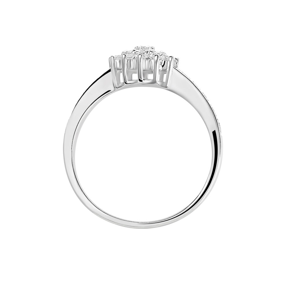 Bague Chou Or Blanc Diamant - Bagues fiançailles Femme | Marc Orian