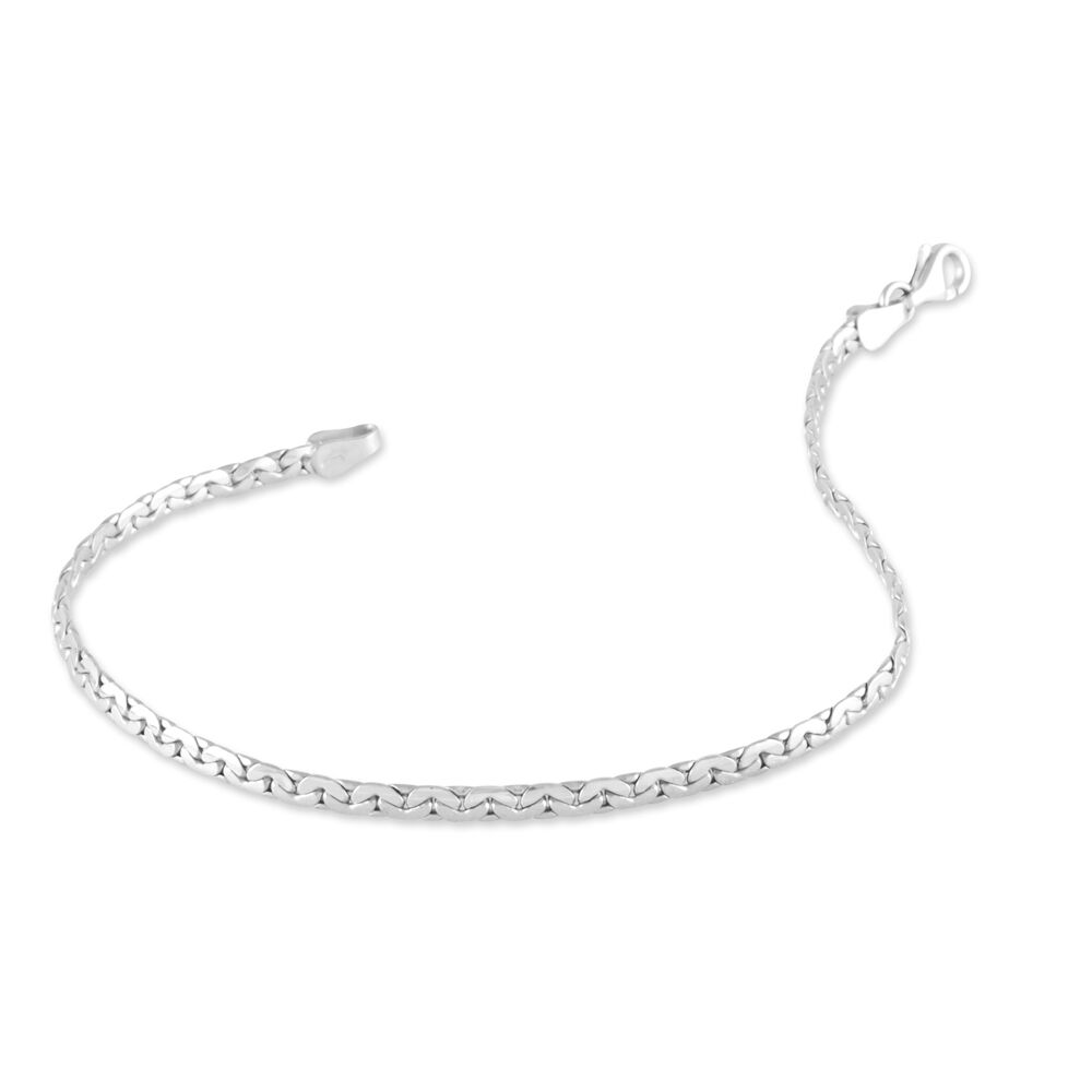 Bracelet Ivy Maille Haricot Or Blanc - Bracelets mailles Femme | Marc Orian