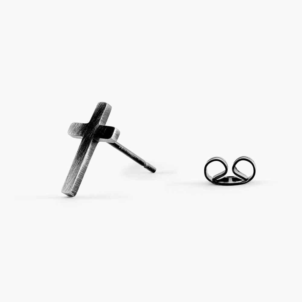 Boucles D'oreilles Puces Phebus Him Acier Noir - Nouveautés Homme | Marc Orian