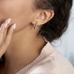 Cr&eacute;oles Sandrine Or Rose Strass - Cr&eacute;oles Femme | Marc Orian