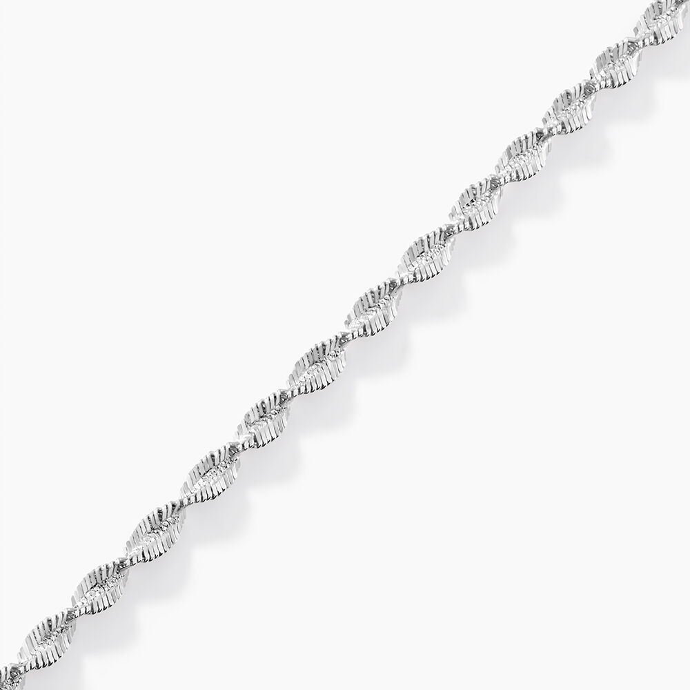 Bracelet Ciana Torsade Diamante Argent Blanc - Bracelets mailles Femme | Marc Orian