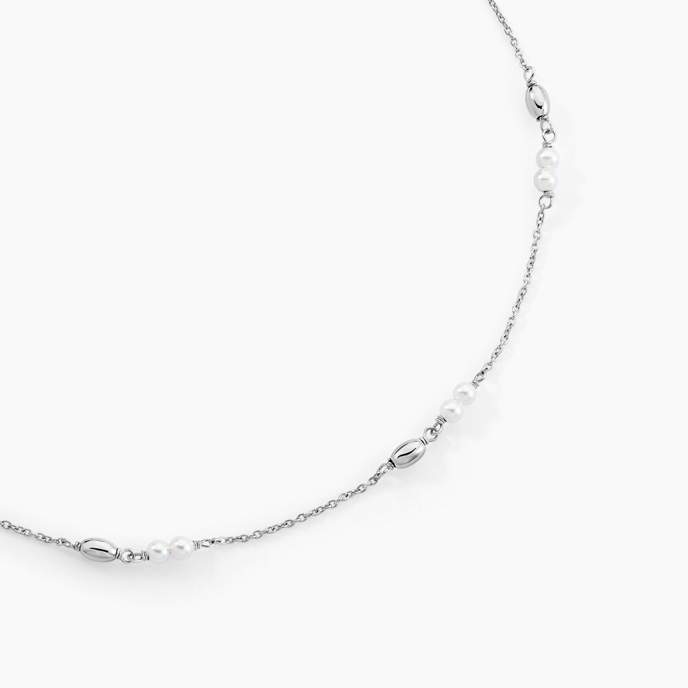 Collier Felisia Argent Blanc Cristaux De Swarovski - Colliers avec pierres Femme | Marc Orian