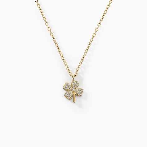 Collier Aurore Acier Dor&eacute; Cristal - Colliers avec pierres Femme | Marc Orian