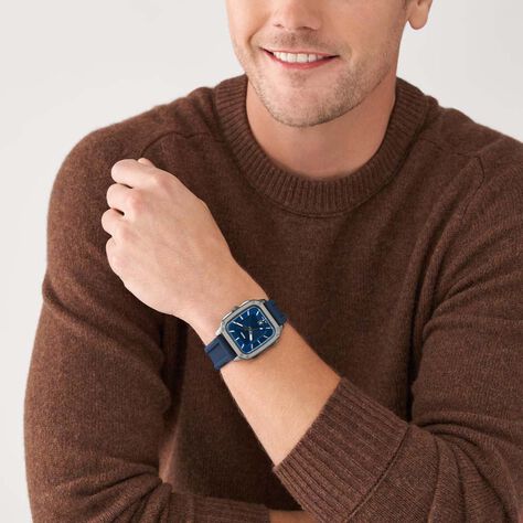 Montre Fossil Inscription Bleu - Montres Homme | Marc Orian