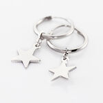 Cr&eacute;oles Elvyn Argent Blanc - Boucles d'oreilles pampille Femme | Marc Orian