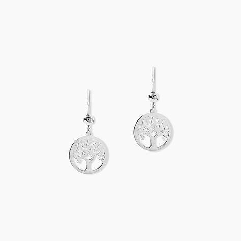 Boucles D'oreilles Pendantes Marijan Argent Blanc - Pendantes Femme | Marc Orian