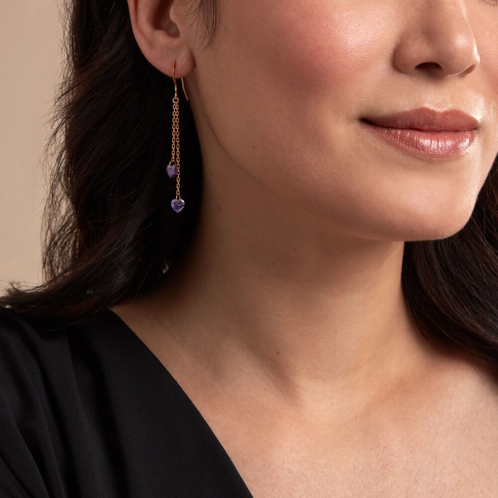 Boucles D'oreilles Pendantes Crush Plaqué Or Jaune Oxyde De Zirconium - Pendantes Femme | Marc Orian