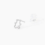 Boucles D'oreilles Puces Eusebia Ours Or Blanc Oxydes - Puces Enfant | Marc Orian