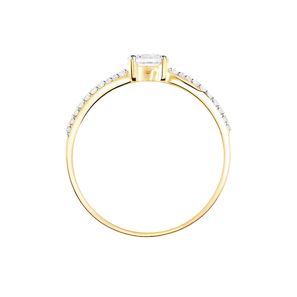 Bague Solitaire Jessa Or Jaune Oxyde De Zirconium - Solitaires Femme | Marc Orian